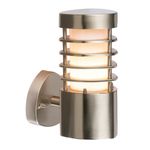 SAXBY Bliss 9.2W LED E27 Outdoor Garden Wall Light Stainless Steel IP44 13798