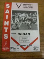 28/03/1986 Rugby League Programme: St Helens v Wigan  (team changes). FREE POSTA