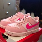 Nike Dunk Low (TDE) Girls Toddler Pink Leather Low Top UK 7.5 EU 25
