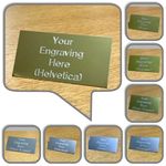 Engraved Personalised Sports Trophy Plate Plaque self adhesive in Gold or Silver