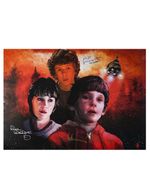 E.T. Family A2 Illustrated Print Signed By Henry, Dee, Robert 100% + COA