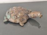VINTAGE AFRICAN AKAN ASHANTI BRONZE TURTLE GOLD WEIGHT BOBO TRIBAL BURKINA FASO