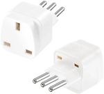 2 Pack UK to Italy Plug Adapter Italy Plug Adapter Travel Adaptor UK to Italian