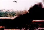 Historical 9/11 Pentagon Attack Fire Photo Helicopter Washington DC 6" x 4"