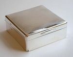 antique sterling silver small Cigarette Box hallmark London 1924 Art Deco