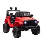 HOMCOM 12V Kids Electric Ride On Truck Red Remote Control Lights Ages 3-6