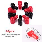 Universal Battery Terminal Boots Insulating Rubber Covers Cable Lug Pack of 20