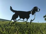 English Springer Spaniel Metal Dog Garden Art Silhouette Ornament Mild Steel