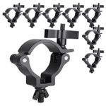 BeamZ BC50B-100N Half Coupler Clamp - 8x 100kg Black Lighting Clamps