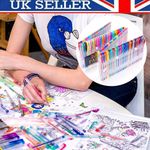 200 Gel Pen Set Metallic Pastel Glitter Gel Pens for Adult Kids Colouring Book