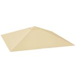 Outsunny 3 x 3(m) Gazebo Canopy Replacement Cover with Drain Holes, Beige