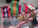 GENUINE WW2 FIVE MEDAL GROUP, WAR & DEFENCE, 1939, BURMA & ITALY STARS.