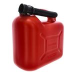 Crosseven 10L Red Jerry Can Petrol Fuel Container - HDPE Plastic with Spout