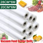 Food Vacuum Sealer Bags Rolls Vaccum Food Saver Storage Embossed Seal Bag UK