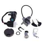Ignition Switch Key Lock Gas Tank Cap Set Ignition Switch Seat Key Lock Set