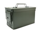 Kombat UK 50 Cal Ammo Tin, Heavy Duty Steel Military Army 50 Cal Ammo Tin