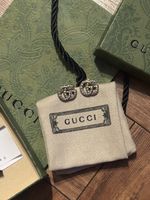 GG Multicoloured Crystal Earrings 1.5 Cm Comes With The Original Gift Box