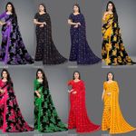 Women's Daily Wear georgette Saree with unstitched Blouse Piece
