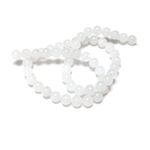 White Snow Quartz Beads Plain Round 6mm Strand Of 64+