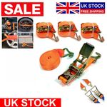 1-6x Heavy Duty Ratchet Straps Tie Down Strap 50mm 6 Meter Lashing Cargo Luggage