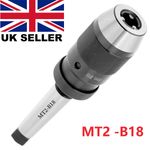 MT2-B18 1-16mm Keyless Precision Self Tighten Lathe Drill Chuck + Taper Arbor