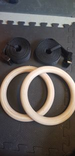Emerge Workout/Gymnastics Rings Set with adjustable straps