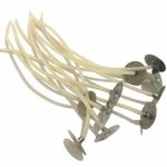 Pre Waxed Candle Wicks with Sustainers Long Tabbed for Candle Making 120mm Craft