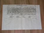1570 ORIGINAL SEBASTIAN MUNSTER ANTIQUE WOODCUT VIEW OF MONTPELLIER FRANCE
