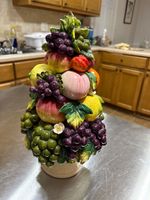 vintage Italian Mojolica fruit top centerpiece