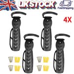 4X Steel Bike Storage Wall Mounted Hook Bicycle Rack Hanger Holder Garage Stand