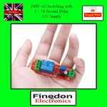 DC 12V Delay Relay Shield NE555 Timer Switch Module 0 - 10 Second Adj UK Seller.