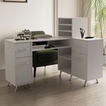 Manicure Nail Table Nail Desk Beauty Salon W/ Wheels Drawers Dust Collector UK