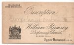 GB William Ramsey  Chemist Prescription Cover + original Prescription WS46554