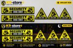 Set of 5 Security Dog Unit Magnetic Reflective k9 Signs for Van Car
