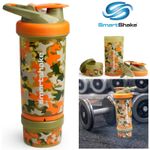 Smart Shake Protein Bottle Mixer Shaker Cup SmartShake Revive Orange Camo 750ml