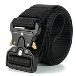 Quick Release Work Belt Tactical Black Men Army Webbing Nylon Waistbelt Luxury
