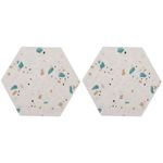 Reusable Hexagon Diatomite Coasters Absorbent Cup Mats for Coffee Tea Wine