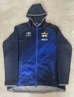 NRL Authentics North Queensland Cowboys Full Zip Hooded Jacket Blue Size L