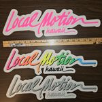 VTG Local Motion Hawaii Sticker Neon Fade, Pink, Gray 5"x18" 80s 90s Sticker Lot
