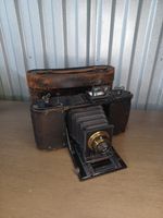Rare 1908 No. 1A Speed Kodak Folding Camera Zeiss Lens & Leather Case 