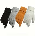 2 Pairs Womens Ladies Winter Gloves Touch Screen Thermal Soft Warm Fleece