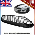 FOR FORD FIESTA MK7 ZETEC S 13-17 BRIGHT BLACK HONEYCOMB MESH FRONT BUMPER UPPER