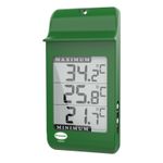 Large Digital Max Min Thermometer in Green - Greenhouse Gardening Indoor Outdoor