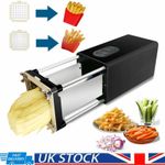 Electric French Fry Cutter Automatic Potato Cutter Machine Stainless + 2 Blades