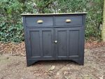 Solid Wood Cabinet Rustic Finish Brass Hardware Door Handle