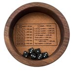 Farkel Game Set With Wooden Dice Tray Padded Score Pad Game Farkle Dice Game