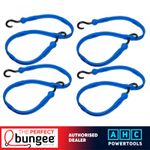 The Perfect Bungee AS36BL4PK-BXST Adjust-A-Strap Bungee Cords in Blue 36”/91cm
