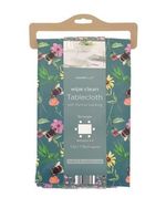 Meadow Floral Bee Tablecloth Dining Kitchen Wipe Clean Table Cloth Linen Green