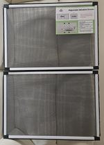 FLYZZZ Adjustable Fly Window Screen for Windows (19.68" H x 28"-55" W,) 2 Packs.