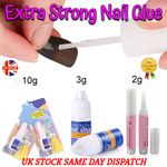 🔥EXTRA STRONG NAIL GLUE🔥Brush on 2g, 3g, 10g Press On Fake False Nail Glue🔥
